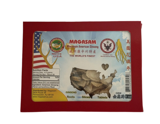 AMERICAN GINSENG SLICES (4 oz) - Grown, Harvested and Sliced in Wisconsin